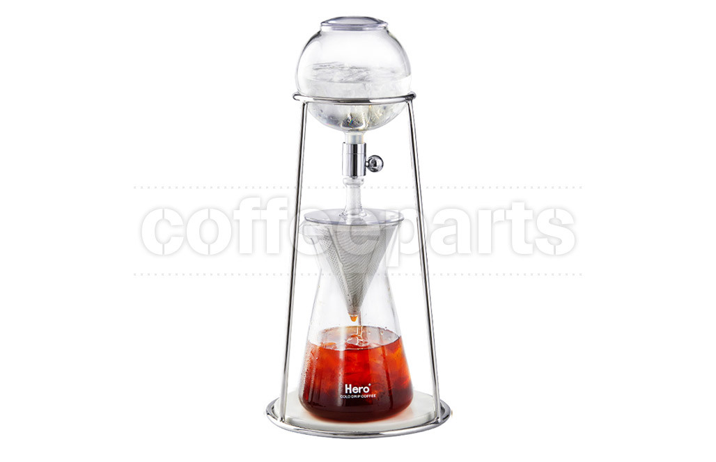 zeroHero Dingyuan Mini Ice Drip Coffee Maker: 2-4cups Silver (KFH-6S)