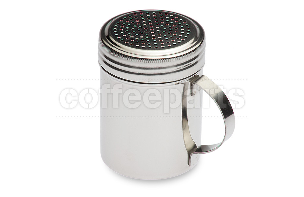Stainless Chocolate Shaker with Perforated Top and Handle