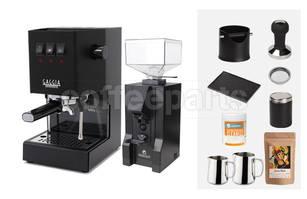 Gaggia Classic PRO Espresso Machine Package: Black