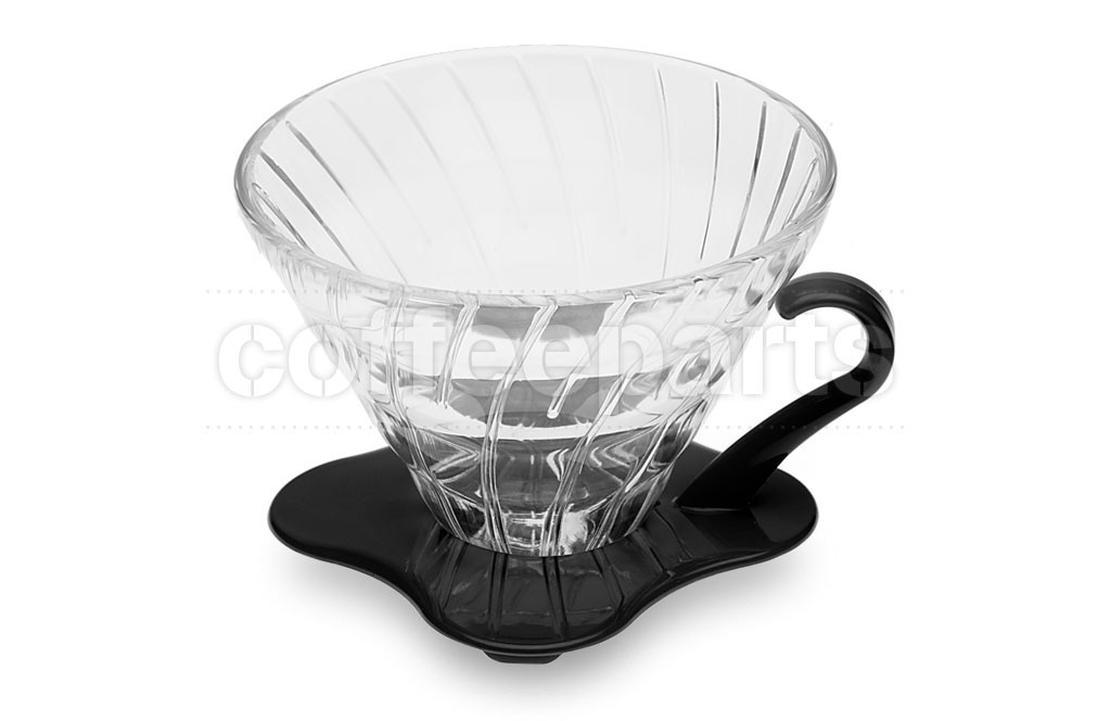 Black Hario V60 Glass VDG-02B Coffee Dripper Size 02