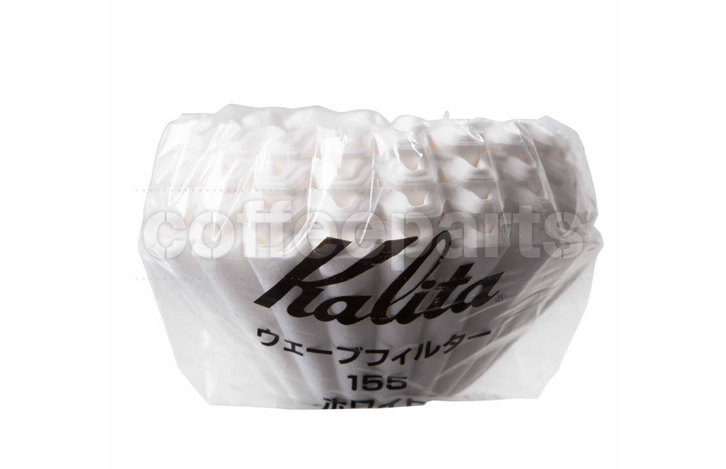 Kalita KWF-155 Wave Coffee Filters to fit Flat-Bottom Drippers (100 Pack)
