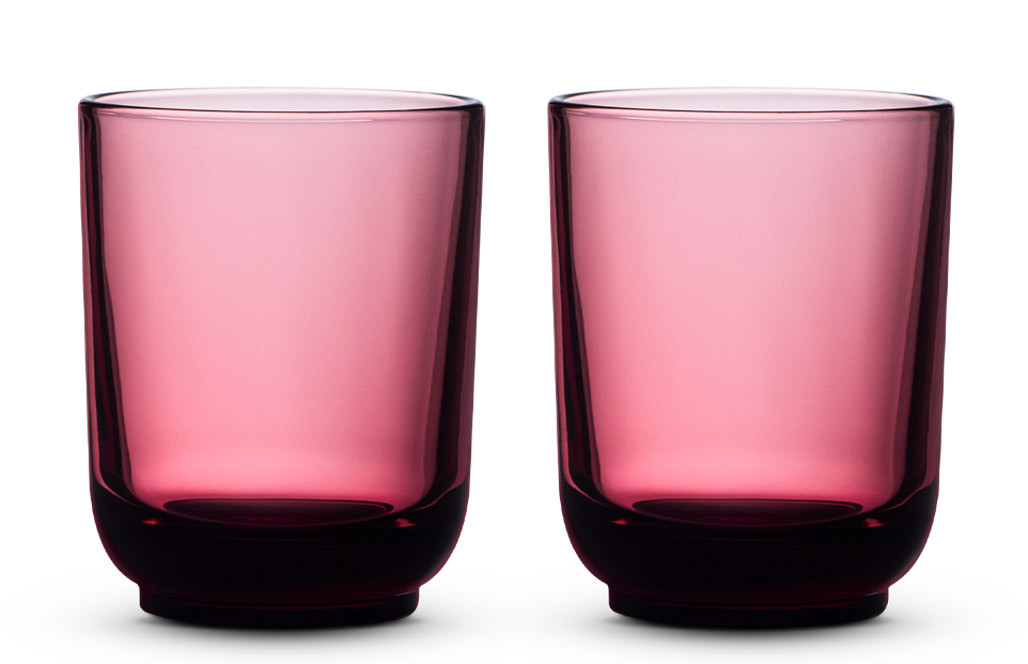 Fellow Pirch Espresso Glasses - Cappuccino (Set of 2) Garnet