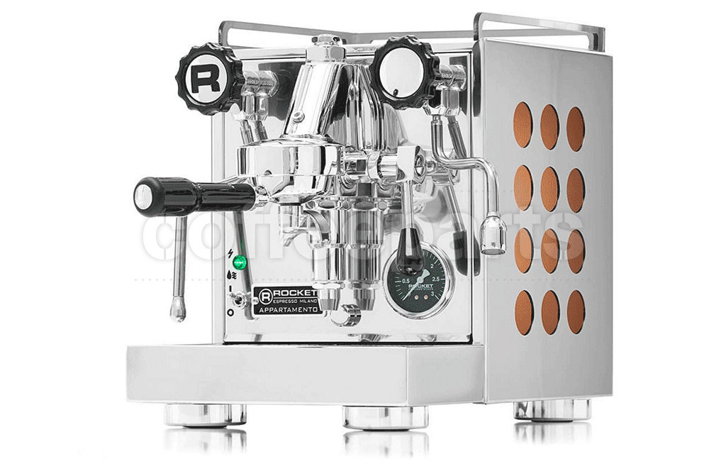 Rocket Appartamento Coffee Machine with Copper Panel