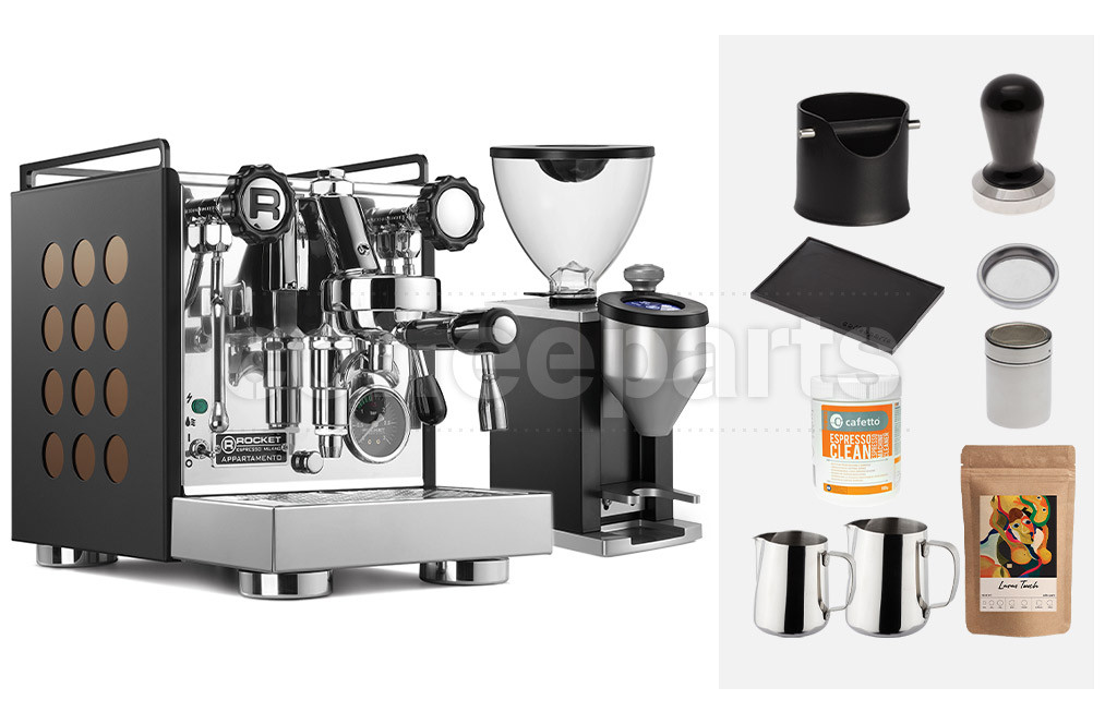 Rocket Appartamento Nero Machine Package Copper Coffee Parts