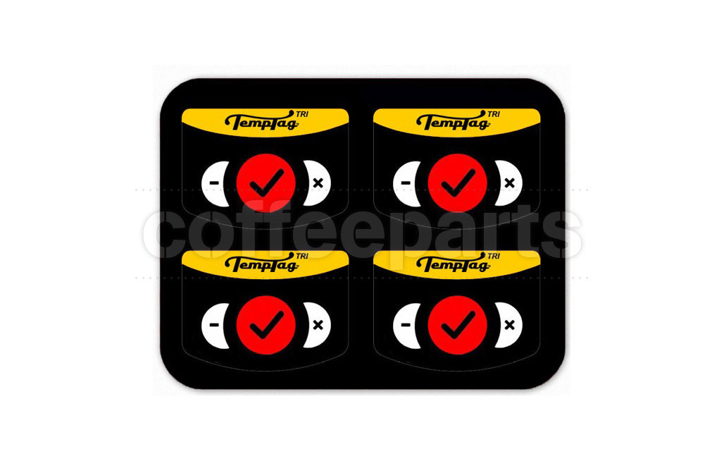 TempTag Stickon Milk Jug Thermometer TRI Yellow x 4 Stickers