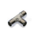 T-fitting 3/8" M×3/8" M×3/8" M Hex 17mm Nickel-plated Brass
