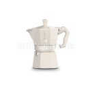 Bialetti 3 Cup Moka Exclusive Stove Top Coffee Maker: Cream