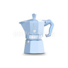 Bialetti 6 Cup Moka Exclusive Stove Top Coffee Maker: Light Blue