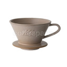 Kalita MI 185 Pottery Wave Coffee Dripper: Sand Brown