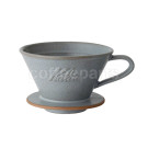 Kalita MI 185 Pottery Wave Coffee Dripper: Sand Grey