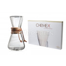 Chemex 3 Cup Classic Pour Over Coffee Kit inc 100 pack filters