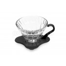 Hario 1-Cup V60 Glass with Black Handle Coffee Dripper