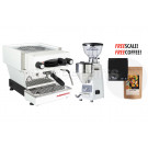 La Marzocco Mini/ Mazzer Mini B Espresso Coffee Machine Package: White 