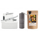 Nomad Camping kit inc Nomad, Timemore C3 Grinder and 250g Coffee: White