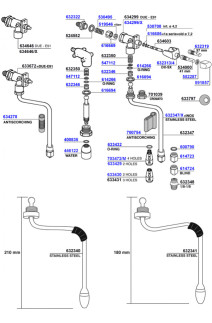 Faema - e91/e98/due steam and hot water valves