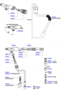 Faema - e98 steam and hot water valves