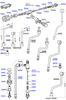 Gaggia - Steam and hot water valves 1