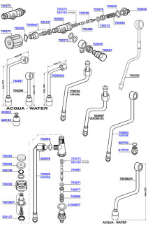 Gaggia - Steam and hot water valves 1