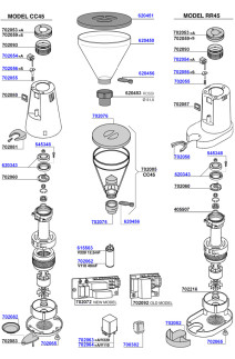 Gino Rossi - CC45 / RR45 grinder parts