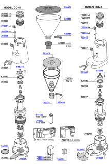 Gino Rossi - CC45 / RR45 grinder parts