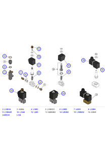 La Marzocco Linea PB 3-Way Solenoid Valves, Coils, Plungers & Fittings