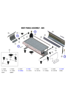 La Marzocco GB5 2-Group Lower Trim, Rails, Legs & Exterior Panels
