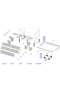 La Marzocco GB5 S/X Front, Lower & Group Cover Panels, Feet & Legs – Alternate Diagram