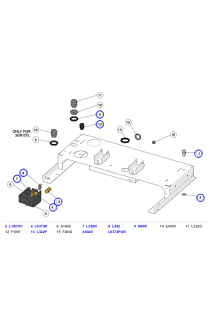 La Marzocco GB5 S/X Drain Box, Drain Fittings, Cable Glands & Grommets – Alternate Diagram
