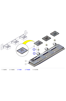 La Marzocco KB90 Scales Version Drip Tray Grid, Magnetic Support & Drain Guard – Alternate Diagram
