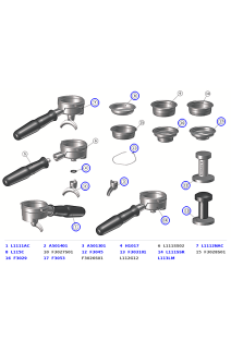La Marzocco Strada AV Portafilters, Spouts, Filter Baskets & Tampers