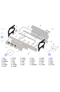 La Marzocco Strada EE Front & Rear Body Panels, Upper Rail, Logo & Feet