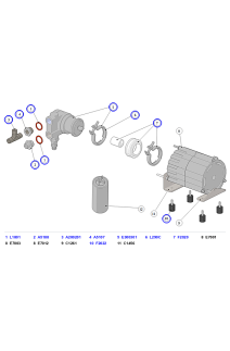 La Marzocco Strada EP Rotary Water Pump, 220V Motor & Anti-Vibration Mounts