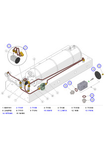La Marzocco Strada S Preheater, Thermostatic Mixing Valve, Check Valves & Inlet Tubes – Alternate Diagram