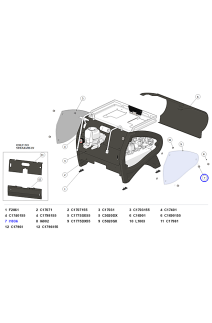 La Marzocco Strada X Front, Side & Rear Panels, Main Switch & Cup-Warmer Rails – Earlier Diagram