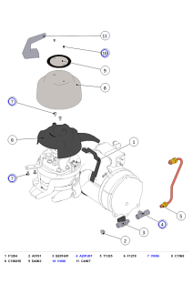 La Marzocco Strada X Coffee Boiler Fittings, Plugs & Fasteners – Earlier Diagram
