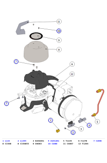 La Marzocco Strada X Coffee Boiler Fittings, Ferrules & Fasteners – Alternate Diagram
