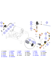 La Marzocco Strada X Proportional Solenoid, Safety Valve, Autofill & Drain Hydraulics – Earlier Diagram