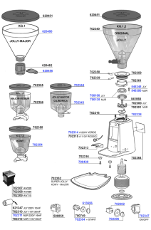 Mazzer - Hopper and main parts