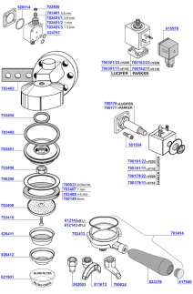 NS - Group head solenoid operated and portafilters