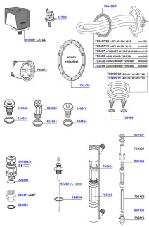 NS - Elements, boiler components and sight glass