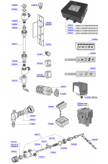 Pavoni - Water inlet, sight glass and touch pads