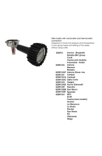 Portafilter with pump gauge and thermometer connection