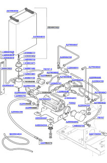 Rocket Espresso R58 Rotary Pump, Motor, Water Tank & Hydraulic Lines