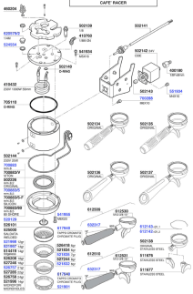 San Remo - Cafe Racer Group Head & Portafilters