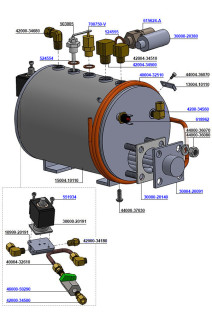 Slayer Espresso Steam Boiler, Heating Element, Level Probe & Safety Valves
