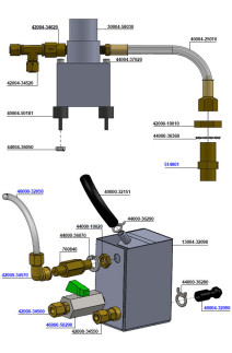 Slayer Espresso Pump, Expansion Valve, Hydraulic Lines & Drain Assembly