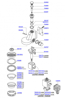 Group head e61 solenoid operated