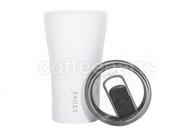 Sttoke 12oz White Ceramic Reusable Coffee Cup
