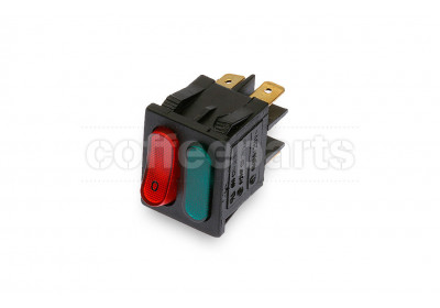 Unipolar switch with warning light