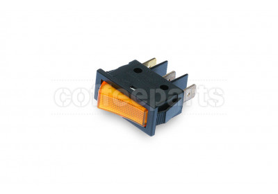 Orange 1-pole luminous switch